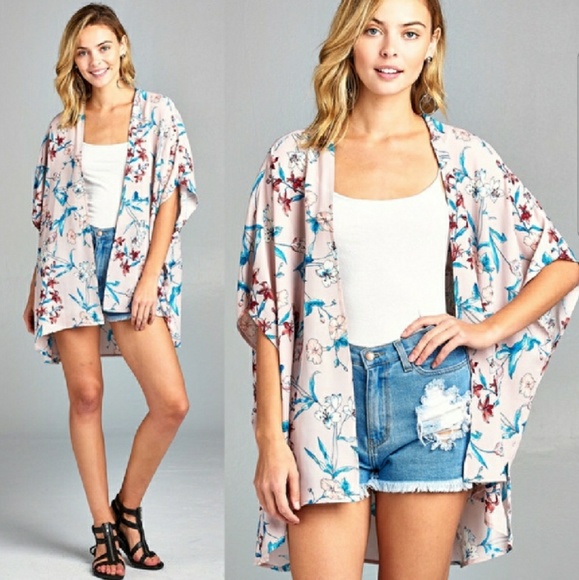 🖤 Printed Floral Kimono - Picture 2 of 2